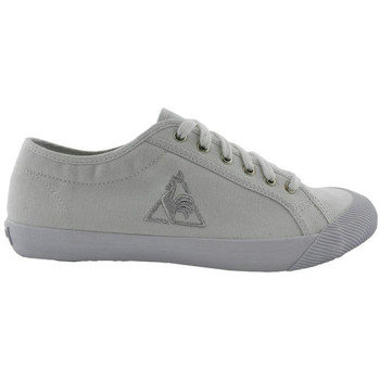 Le Coq Sportif Deauville Blanc/Silver Cotton Blanco - Chaussures Baskets Basses